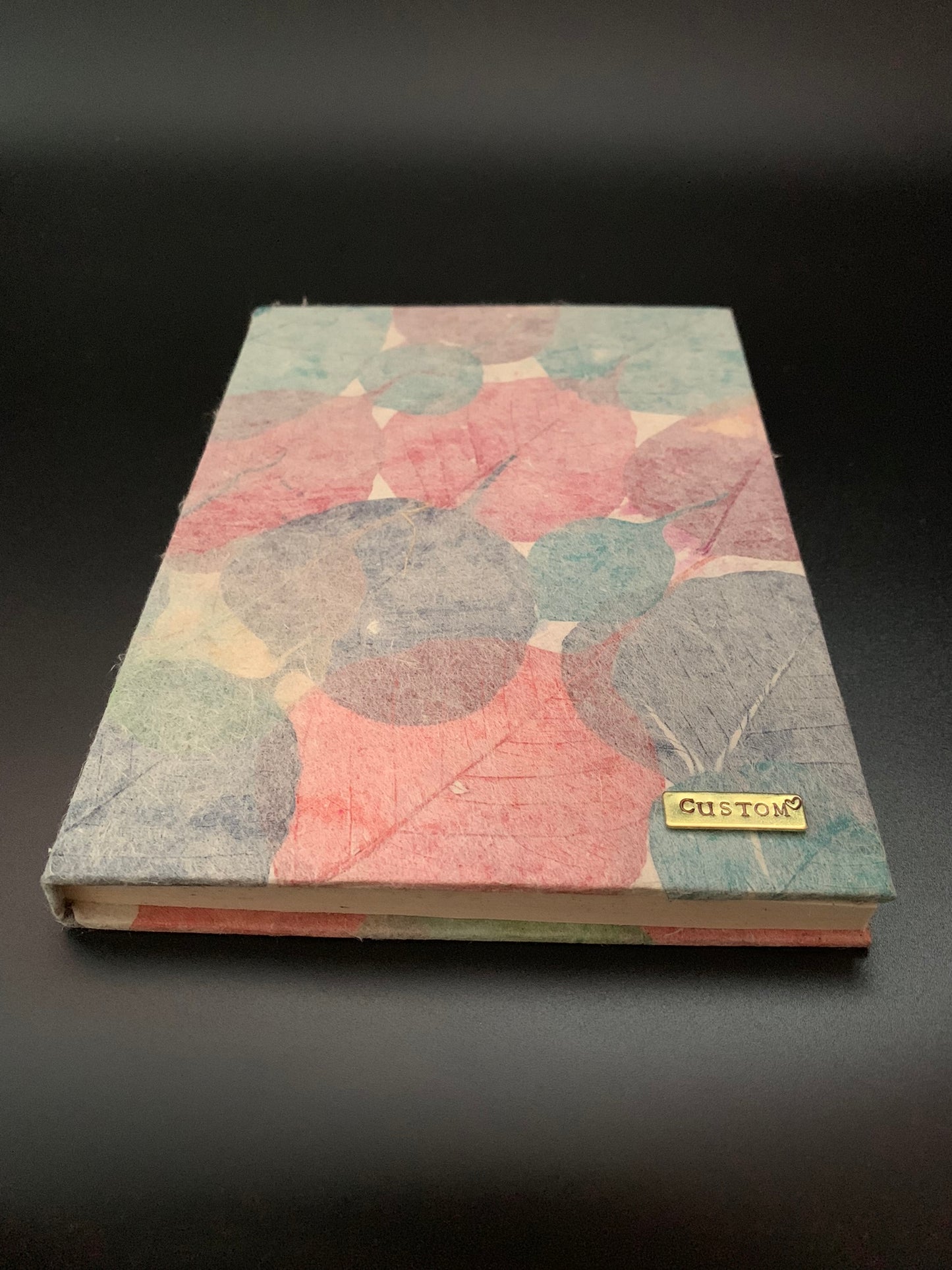 Personalised Natural Bodhi Skeleton Leaf Collage Journal / Notebook