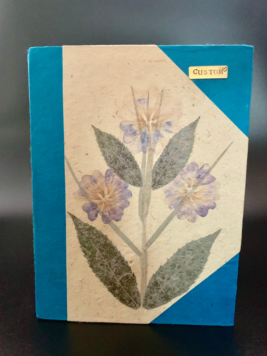 Personalised Natural Flower Journal / Notebook