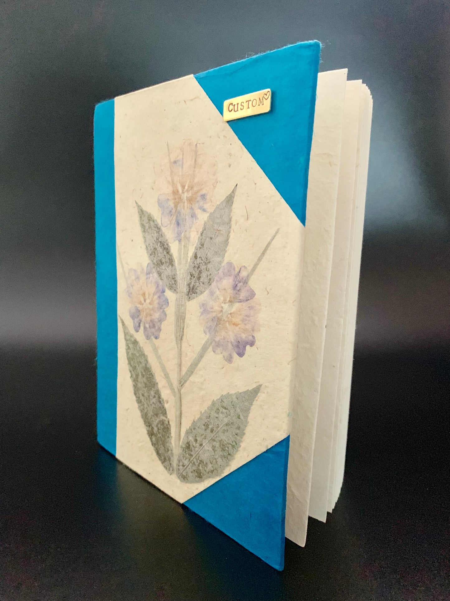 Personalised Natural Flower Journal / Notebook