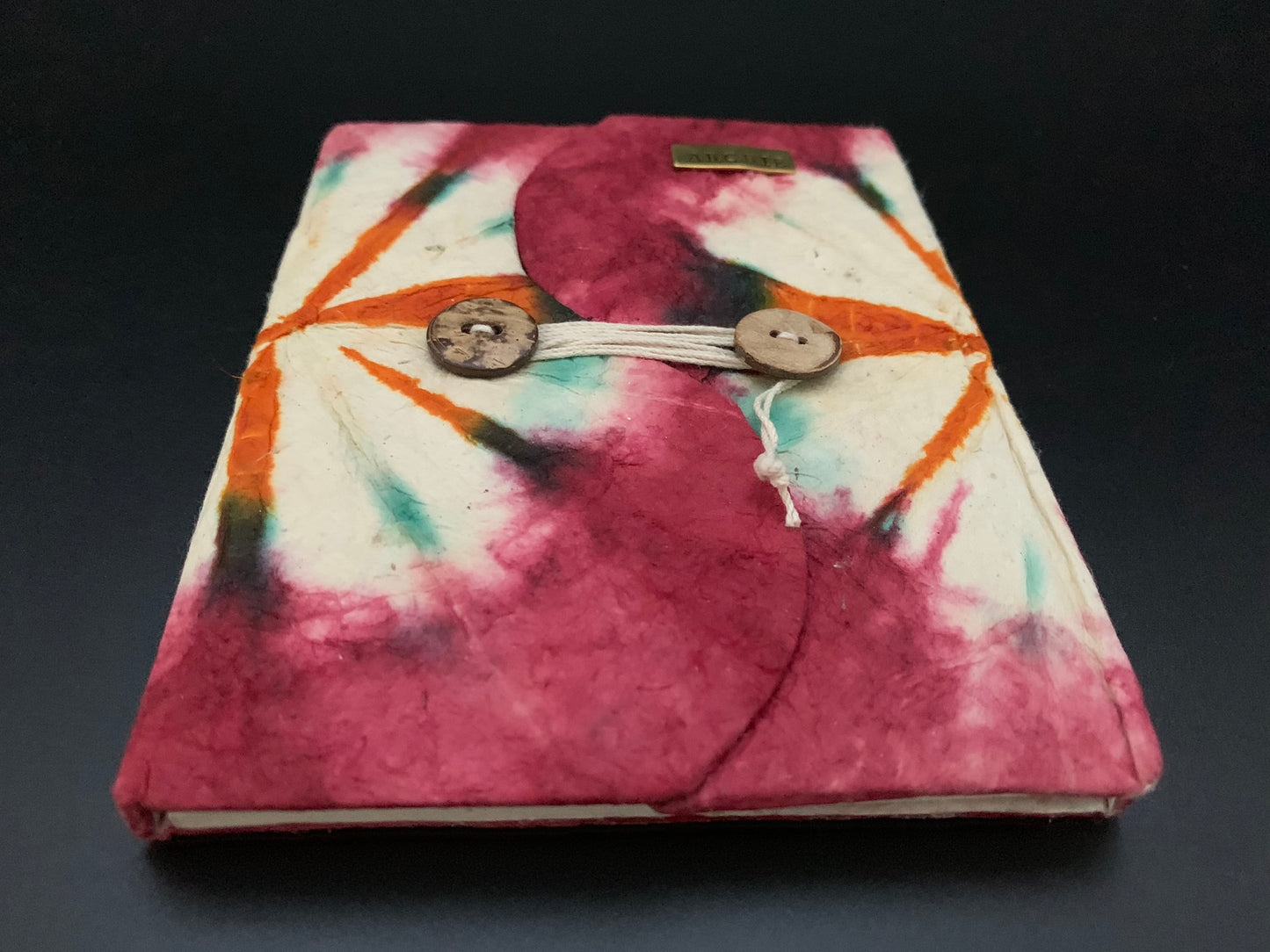 Personalised Tie Dye Button Thread Lock Journal / Notebook