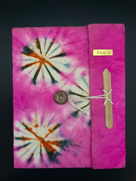 Personalised Tie Dye Lock Journal / Notebook