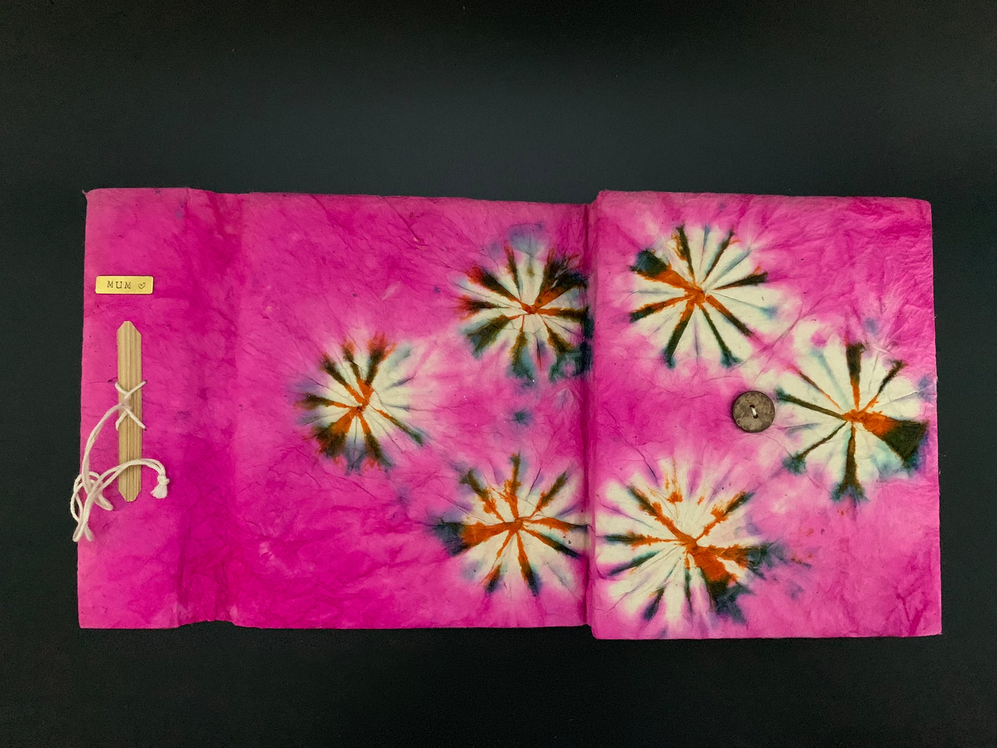 Personalised Tie Dye Lock Journal / Notebook