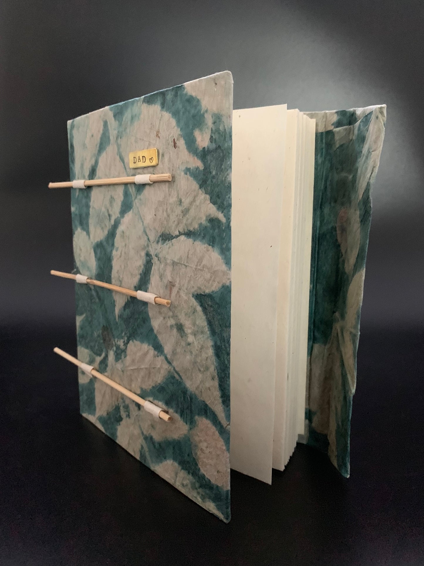 Personalised Natural Dry Leaf Journal / Notebook