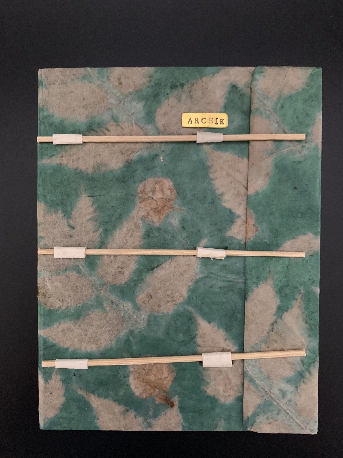 Personalised Natural Dry Leaf Journal / Notebook