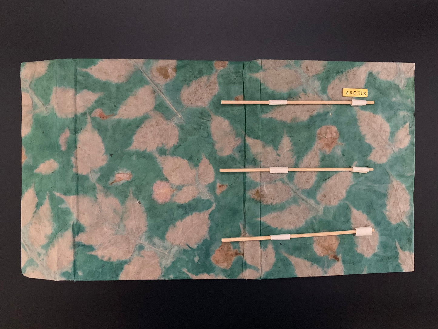Personalised Natural Dry Leaf Journal / Notebook
