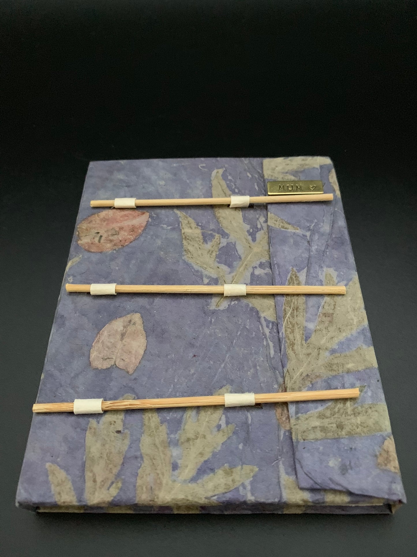 Personalised Natural Dry Leaf Journal / Notebook
