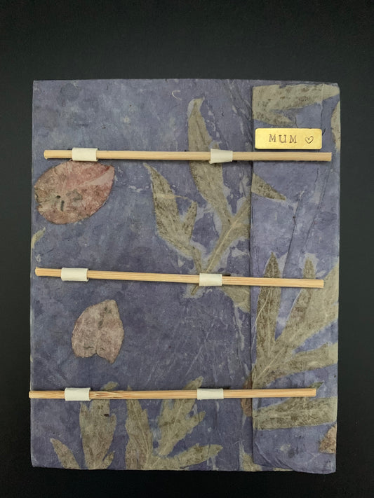 Personalised Natural Dry Leaf Journal / Notebook