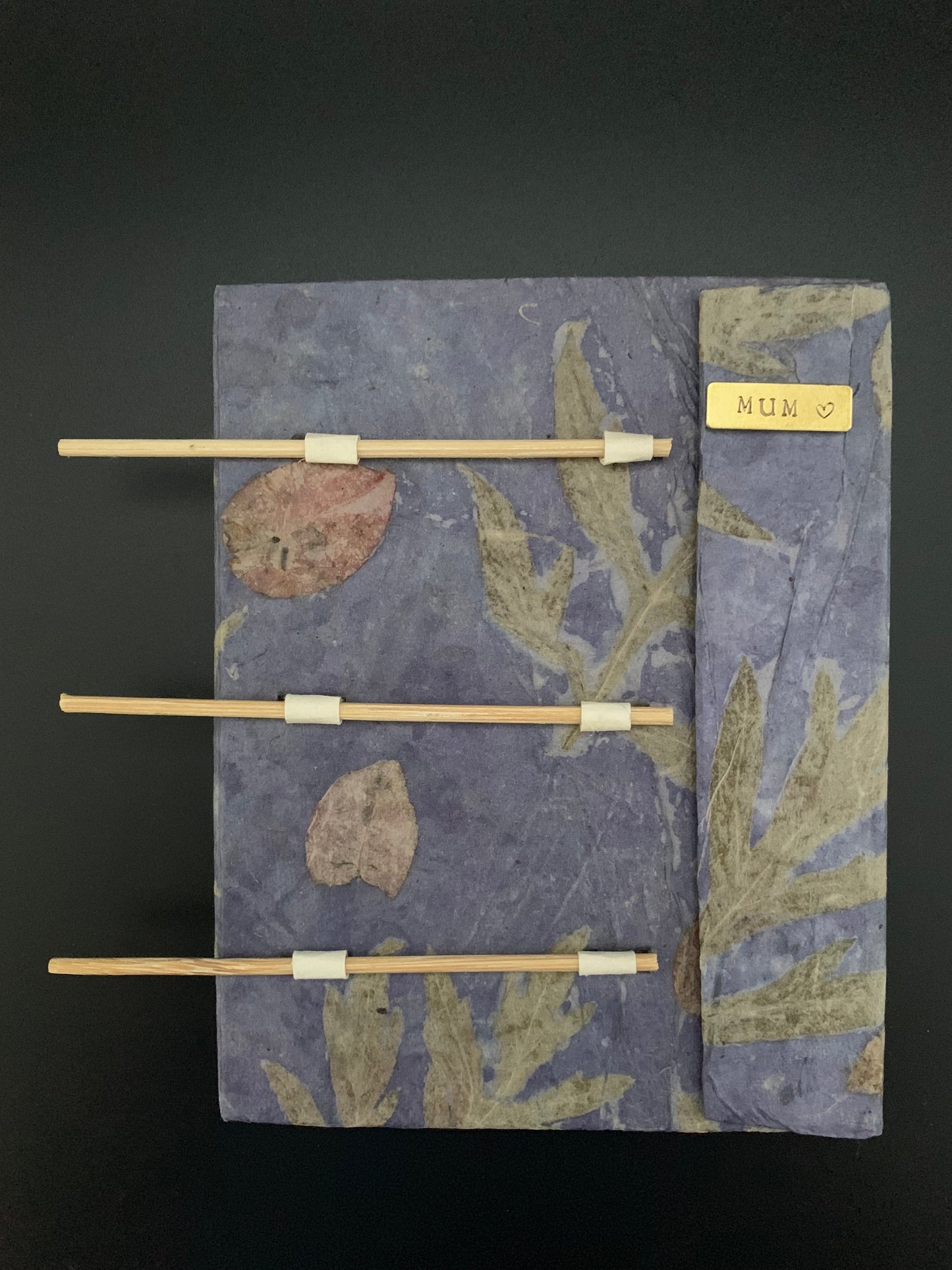 Personalised Natural Dry Leaf Journal / Notebook