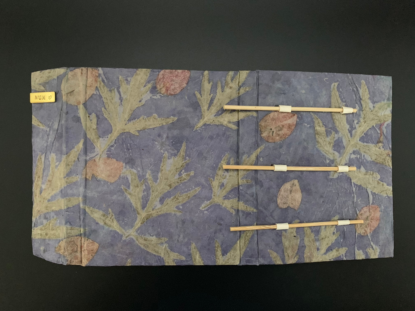 Personalised Natural Dry Leaf Journal / Notebook
