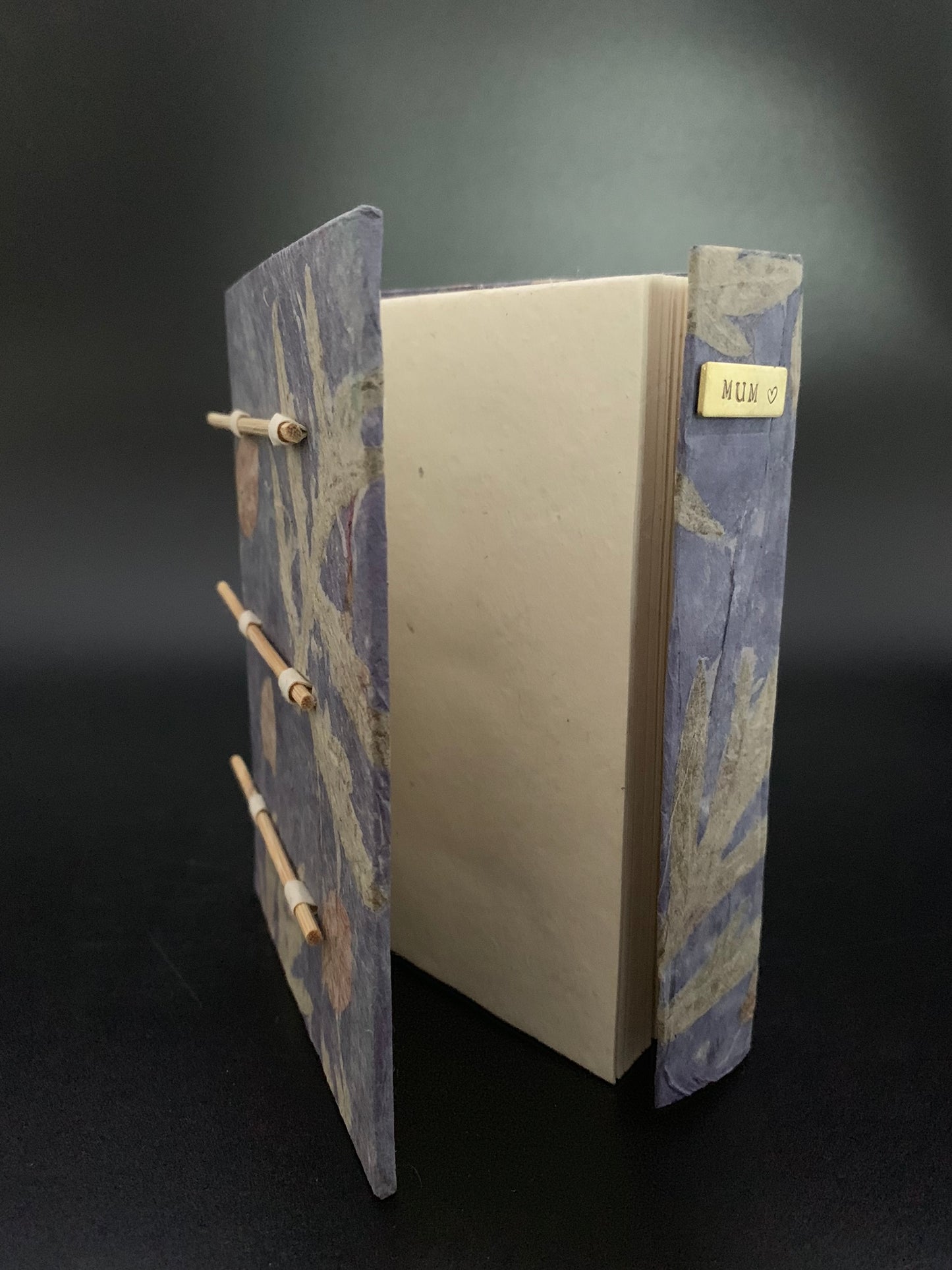 Personalised Natural Dry Leaf Journal / Notebook