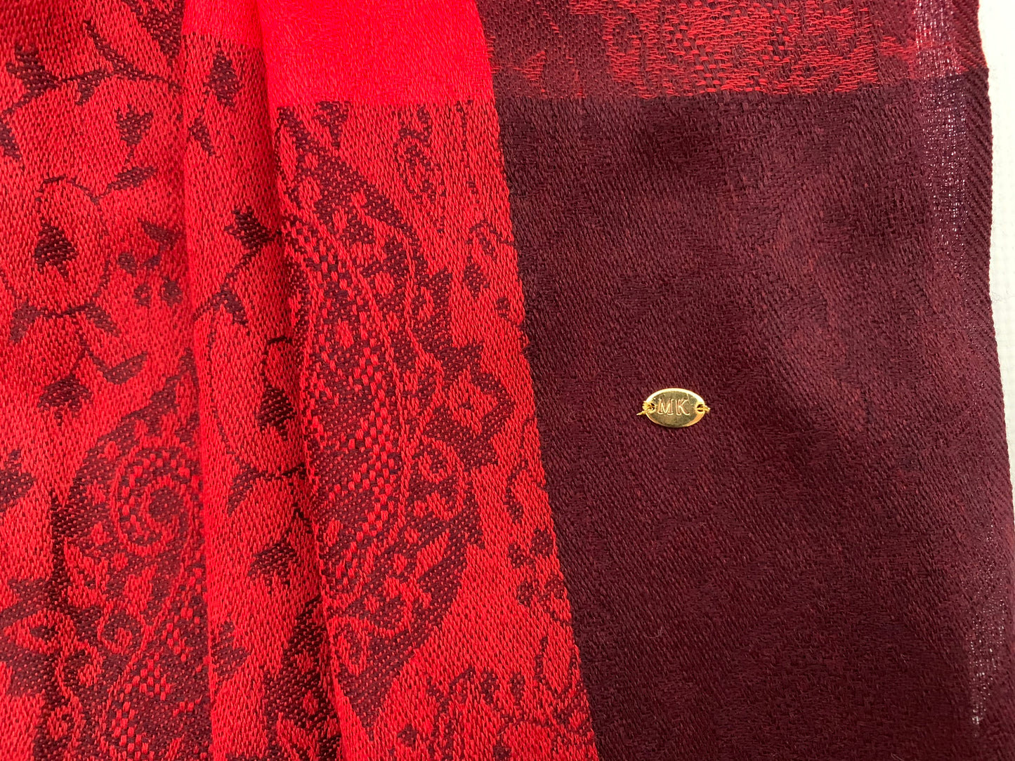 Handmade Personalised Initials 100% Cashmere Patterned Scarf - Konmay London