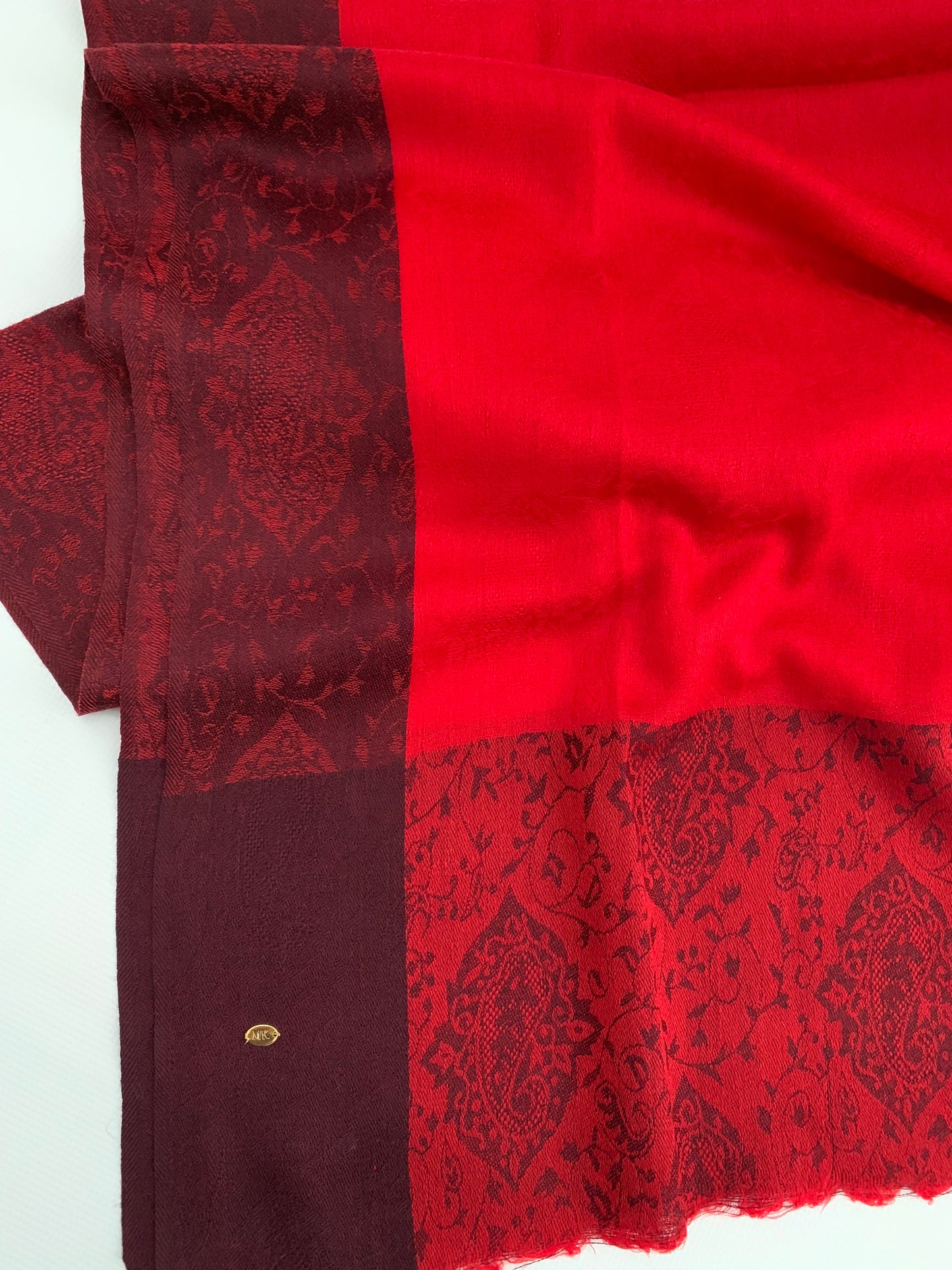 Handmade Personalised Initials 100% Cashmere Patterned Scarf - Konmay London