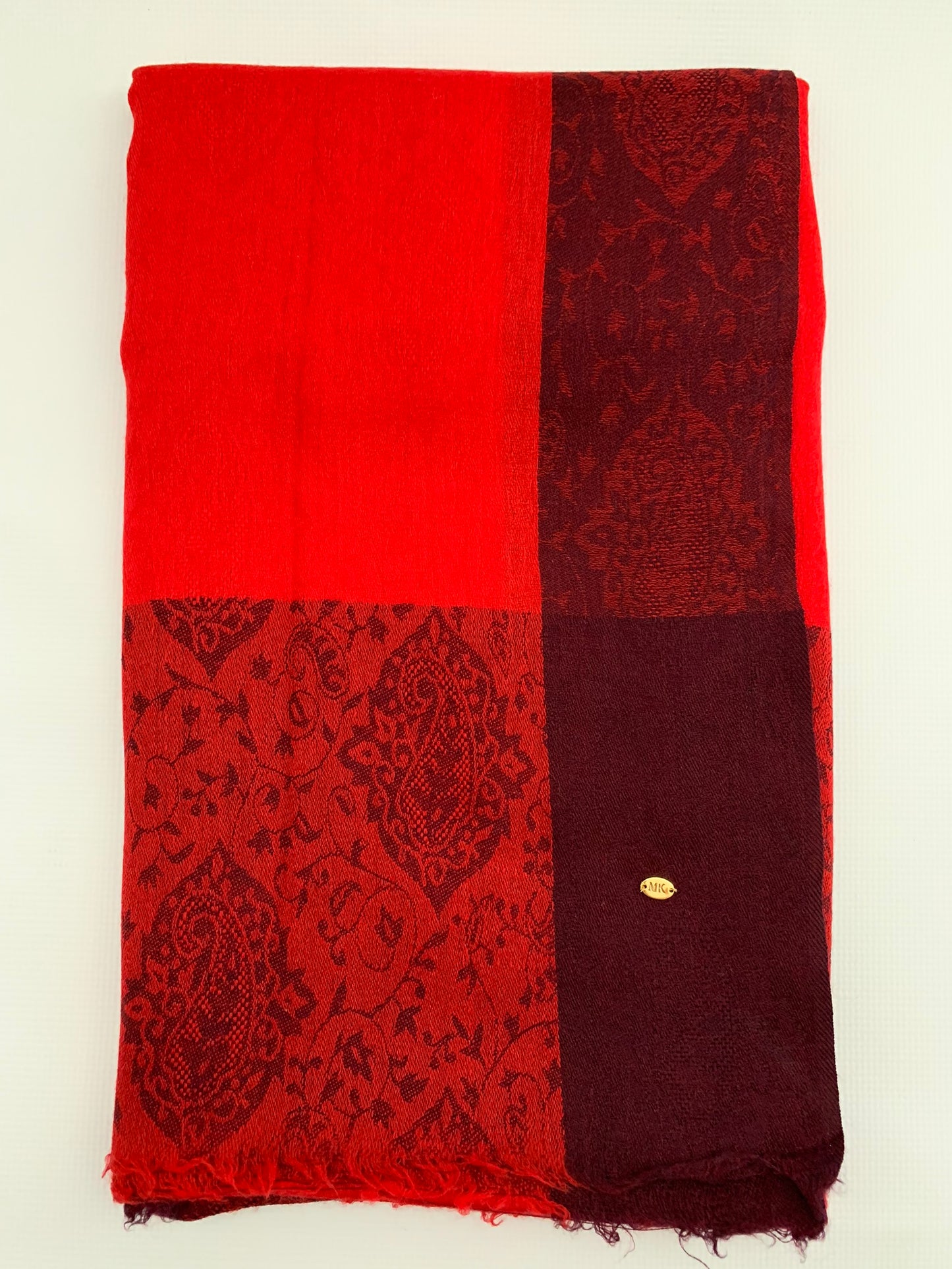 Handmade Personalised Initials 100% Cashmere Patterned Scarf - Konmay London