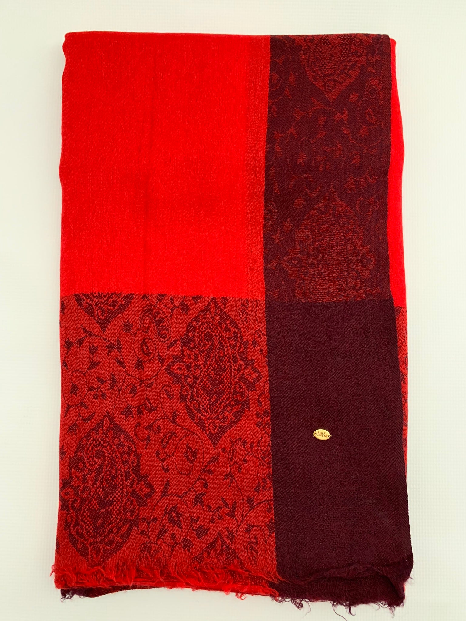 Handmade Personalised Initials 100% Cashmere Patterned Scarf - Konmay London