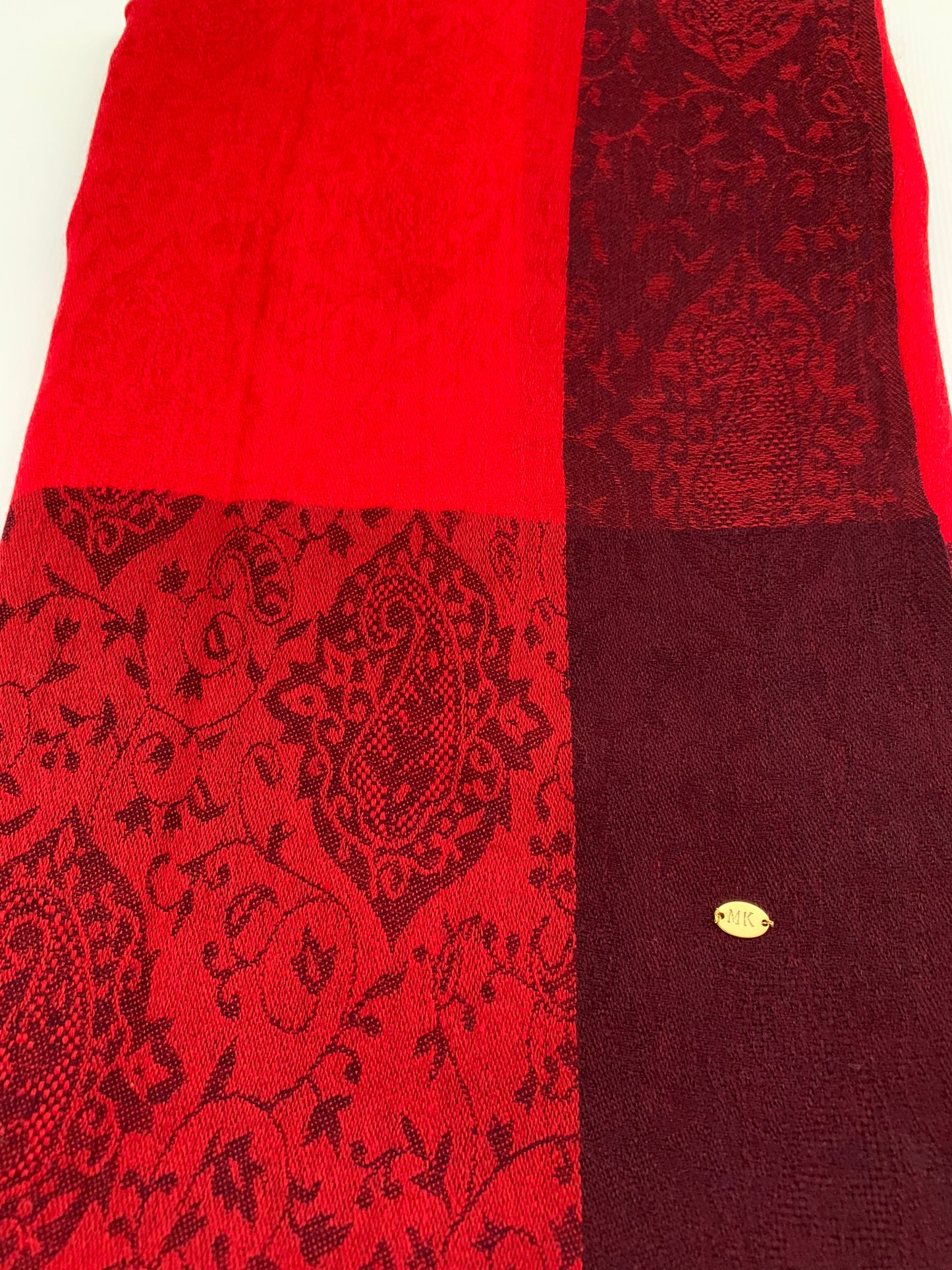 Handmade Personalised Initials 100% Cashmere Patterned Scarf - Konmay London