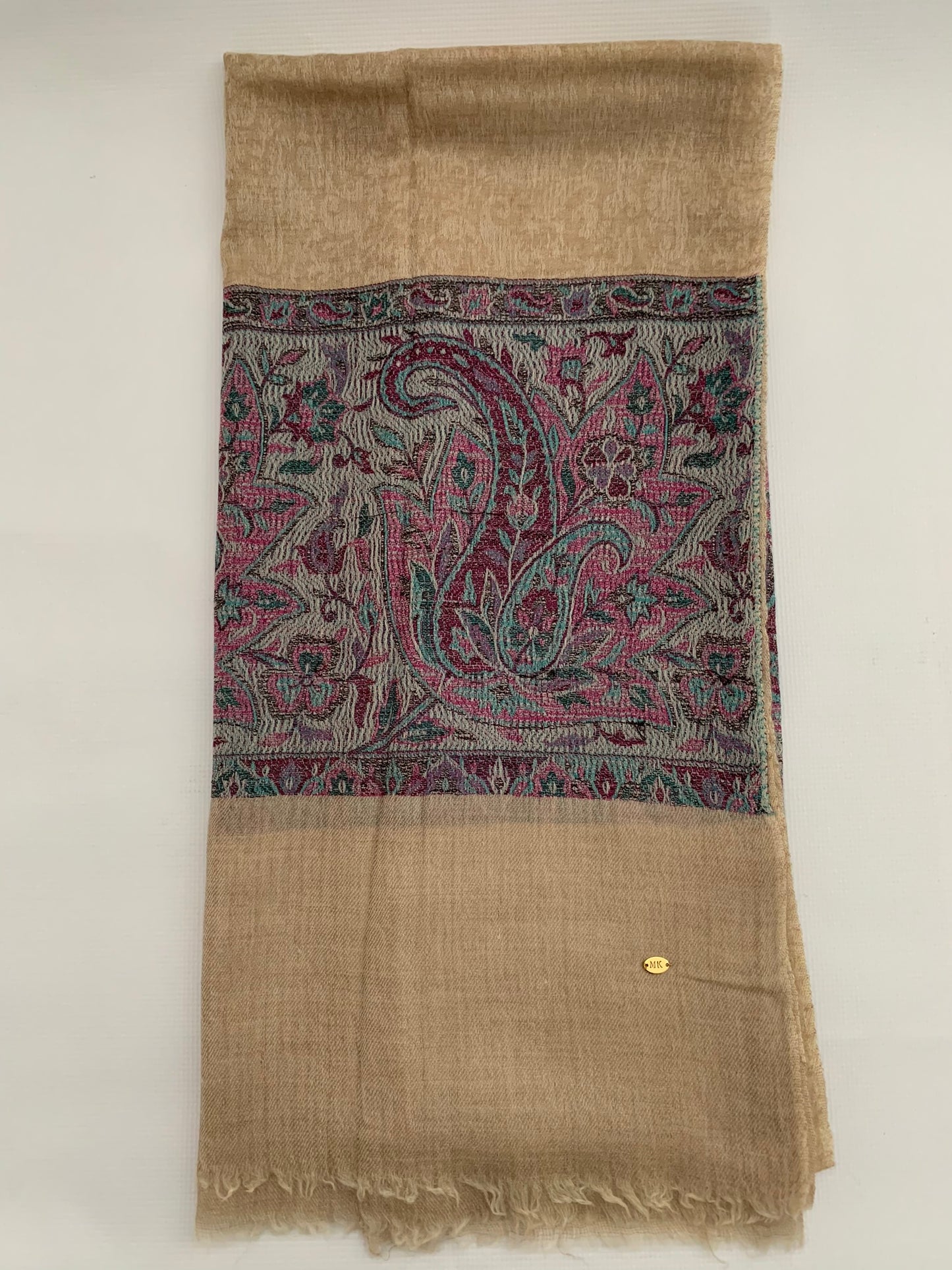 Handmade Personalised Initials 100% Cashmere Patterned Scarf - Konmay London