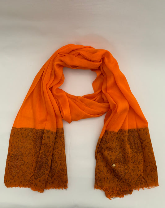 Handmade Personalised Initials 100% Cashmere Patterned Scarf - Konmay London