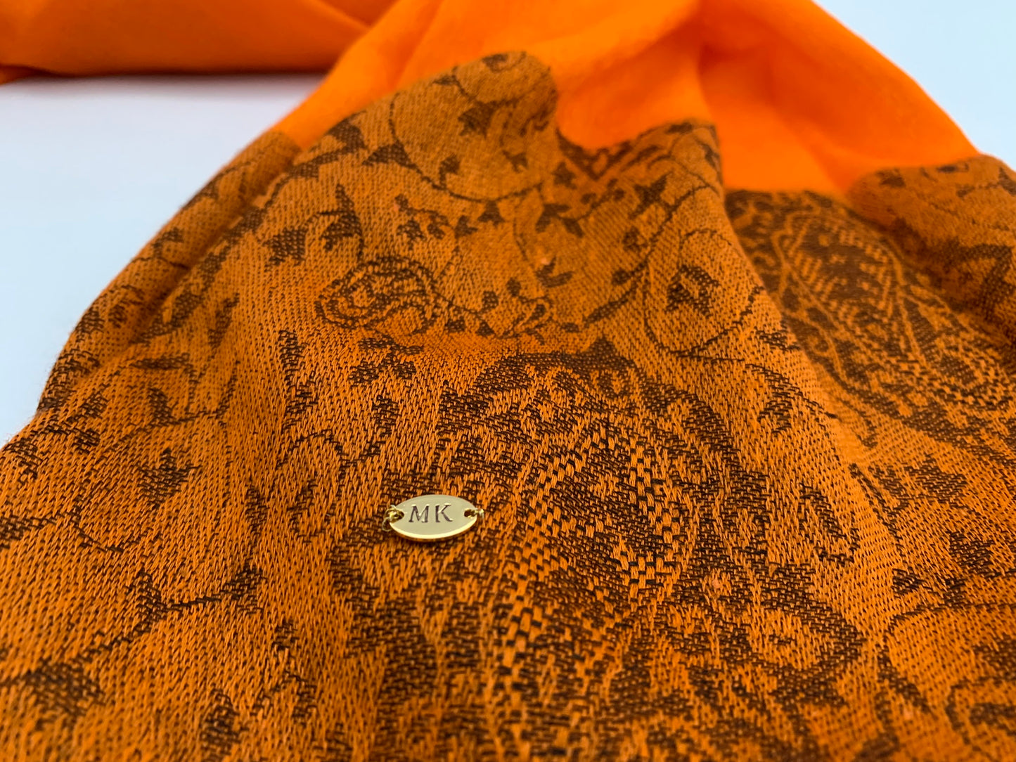 Handmade Personalised Initials 100% Cashmere Patterned Scarf - Konmay London