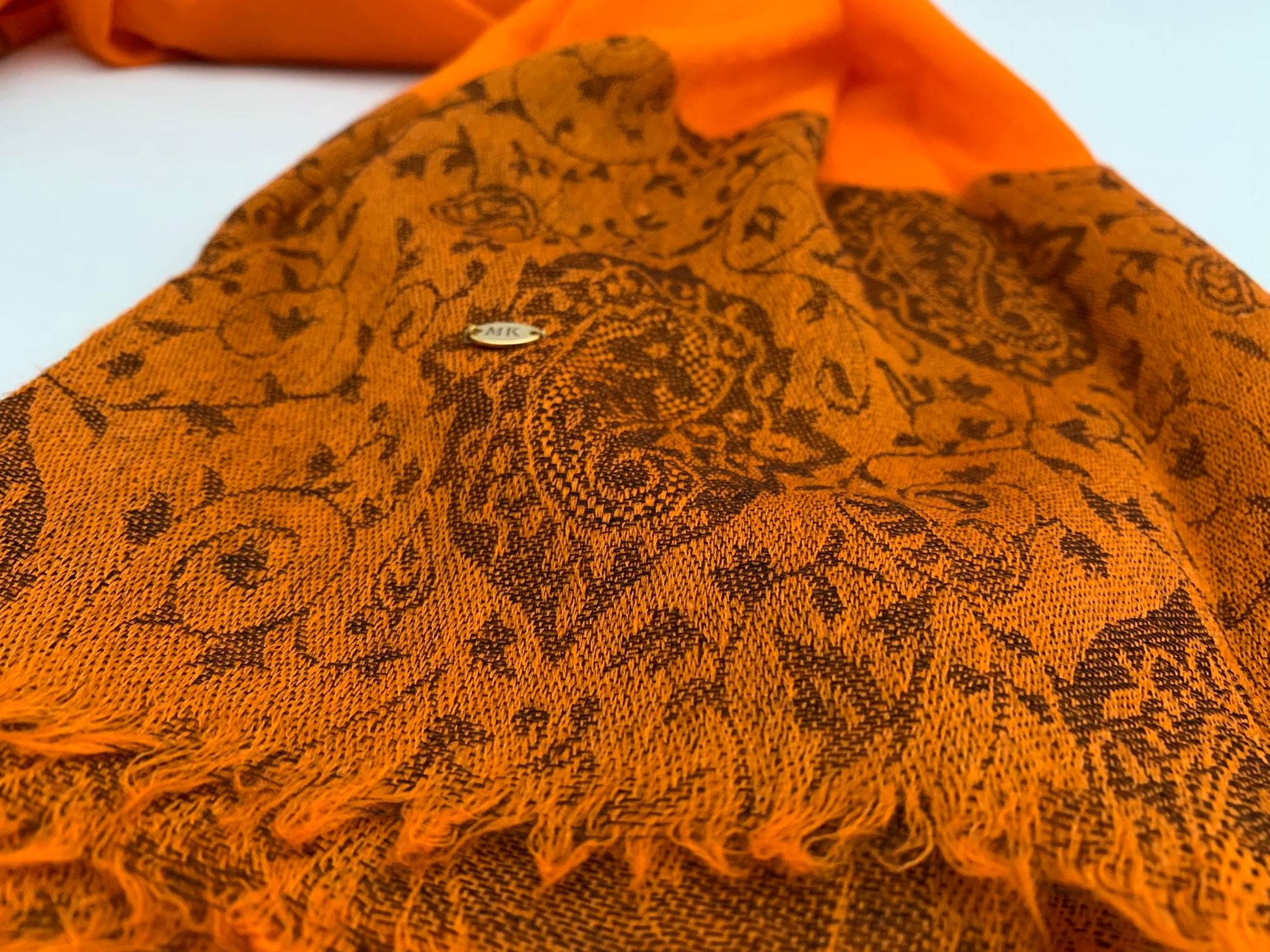Handmade Personalised Initials 100% Cashmere Patterned Scarf - Konmay London