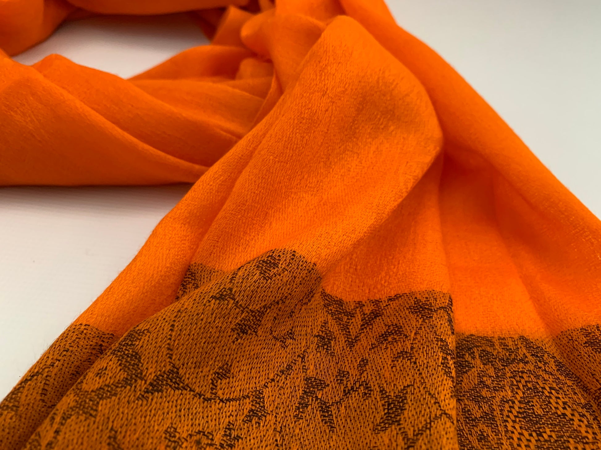 Handmade Personalised Initials 100% Cashmere Patterned Scarf - Konmay London