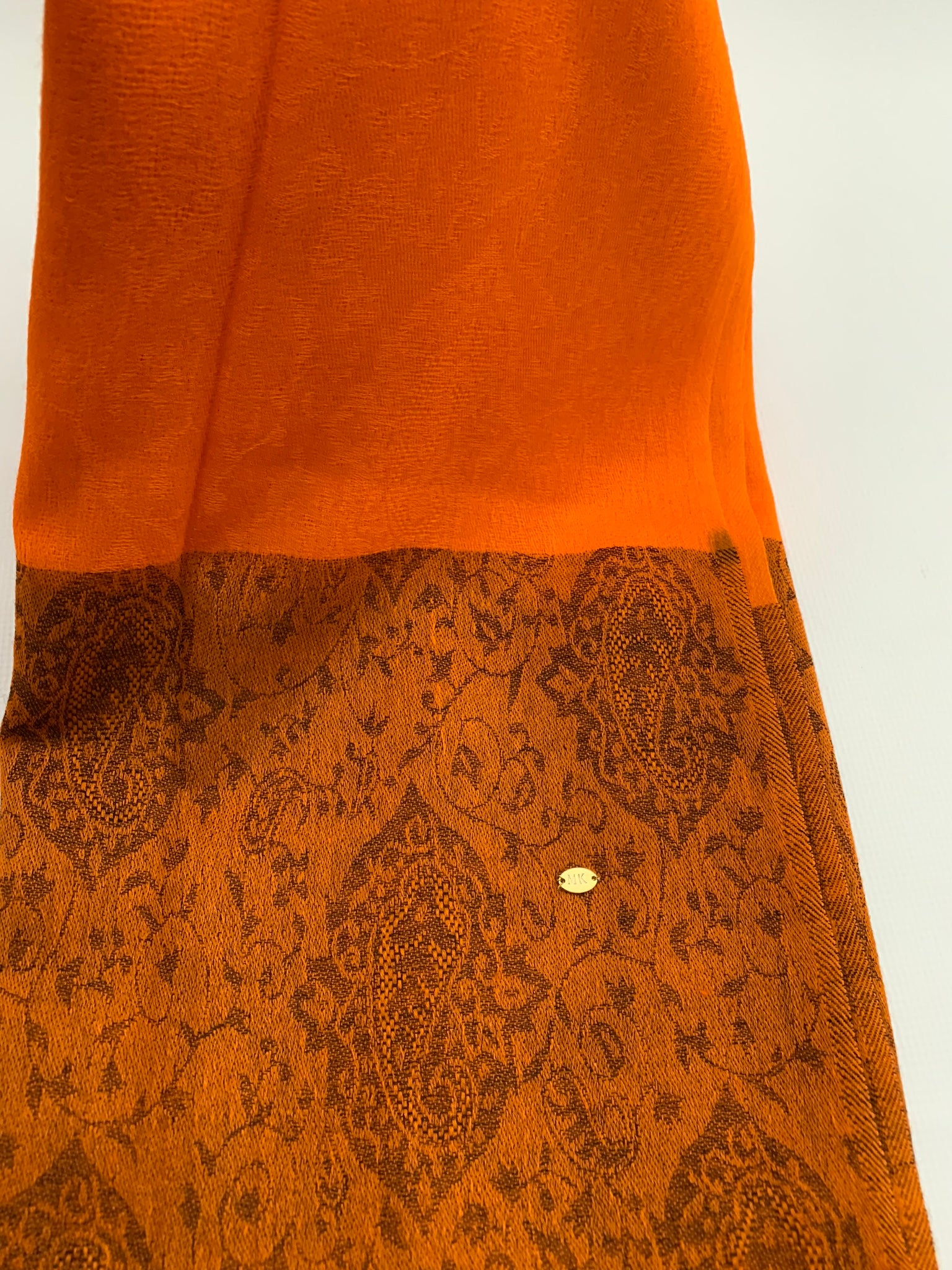 Handmade Personalised Initials 100% Cashmere Patterned Scarf - Konmay London