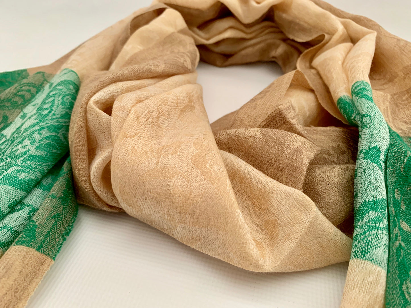 Handmade Personalised Initials 100% Cashmere Patterned Scarf - Konmay London