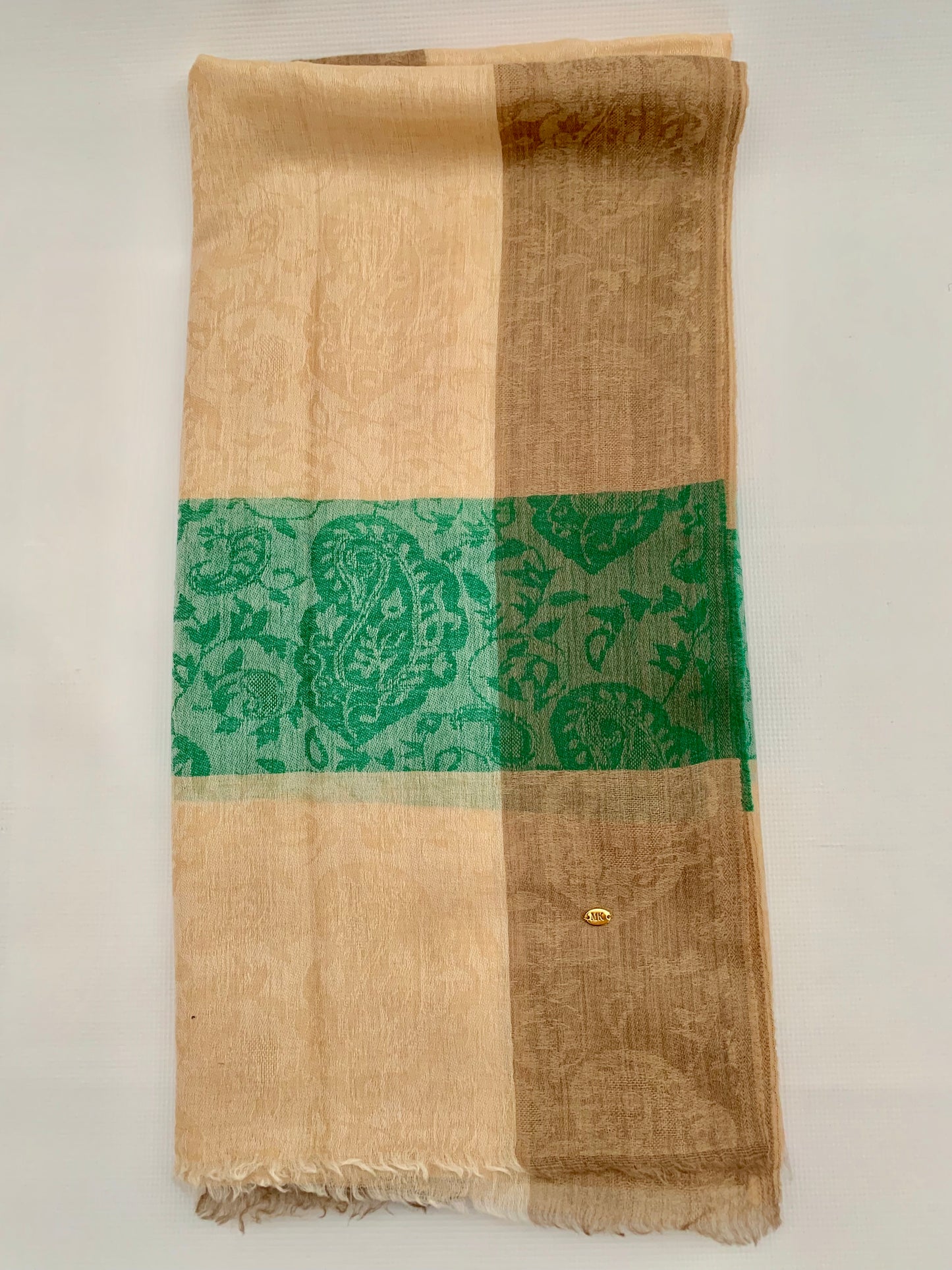 Handmade Personalised Initials 100% Cashmere Patterned Scarf - Konmay London