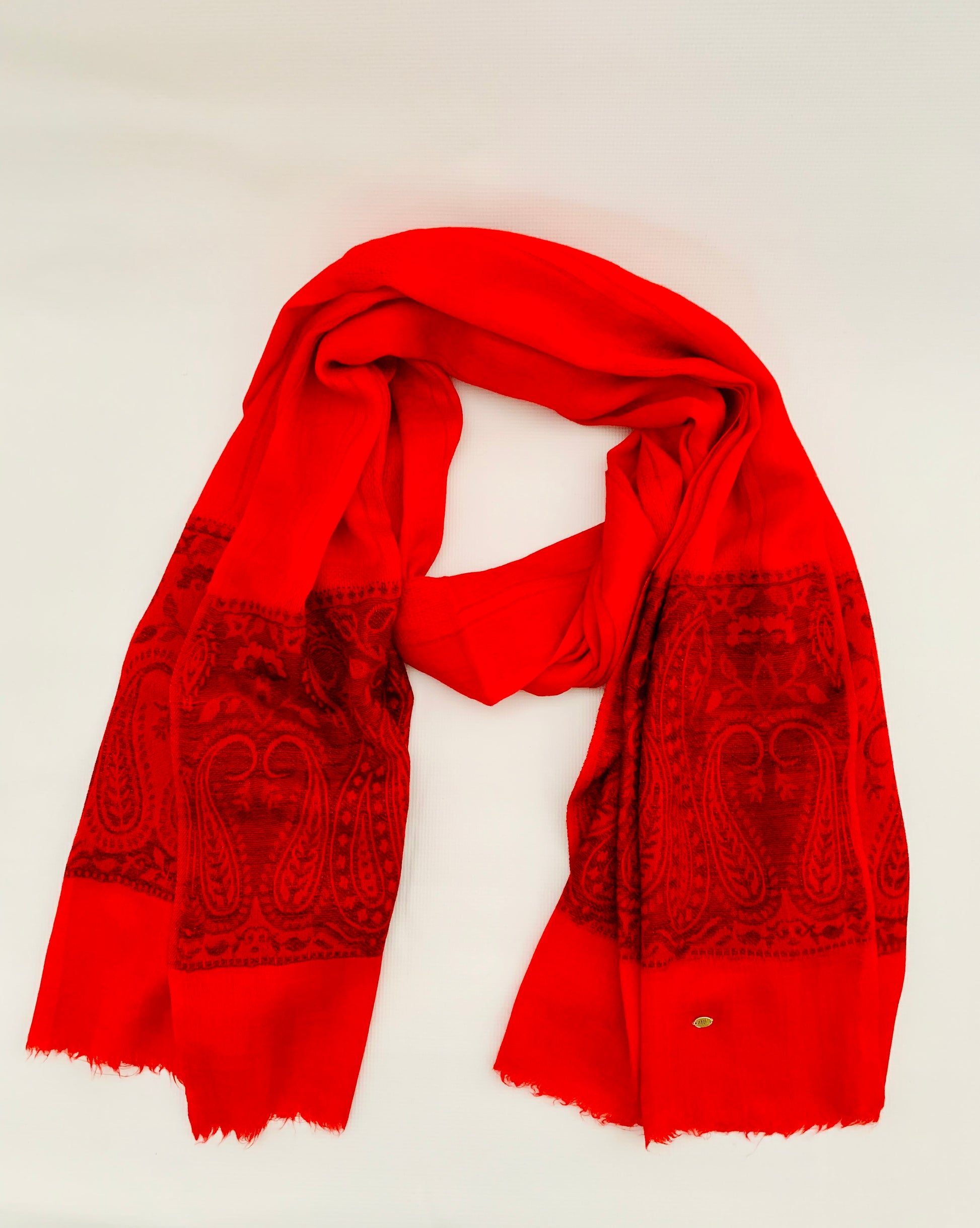 Handmade Personalised Initials 100% Cashmere Patterned Scarf - Konmay London