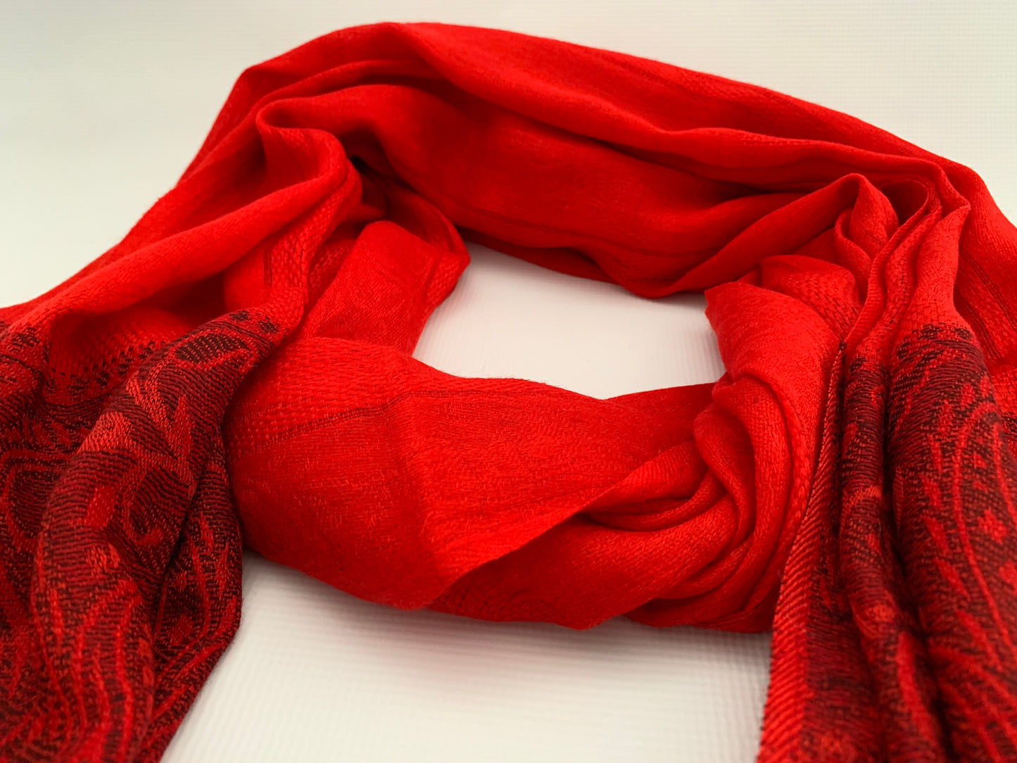 Handmade Personalised Initials 100% Cashmere Patterned Scarf - Konmay London