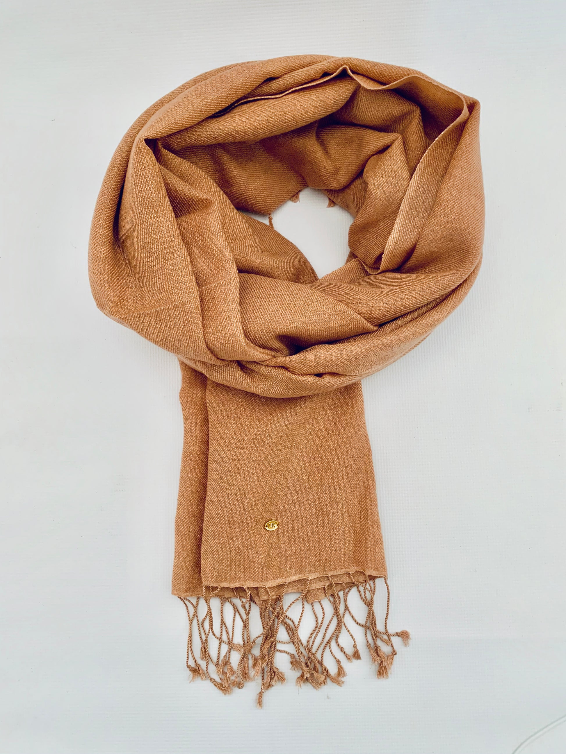 Handmade Personalised Initials 70/30 % Cashmere & Silk Pashmina Scarf - Konmay London