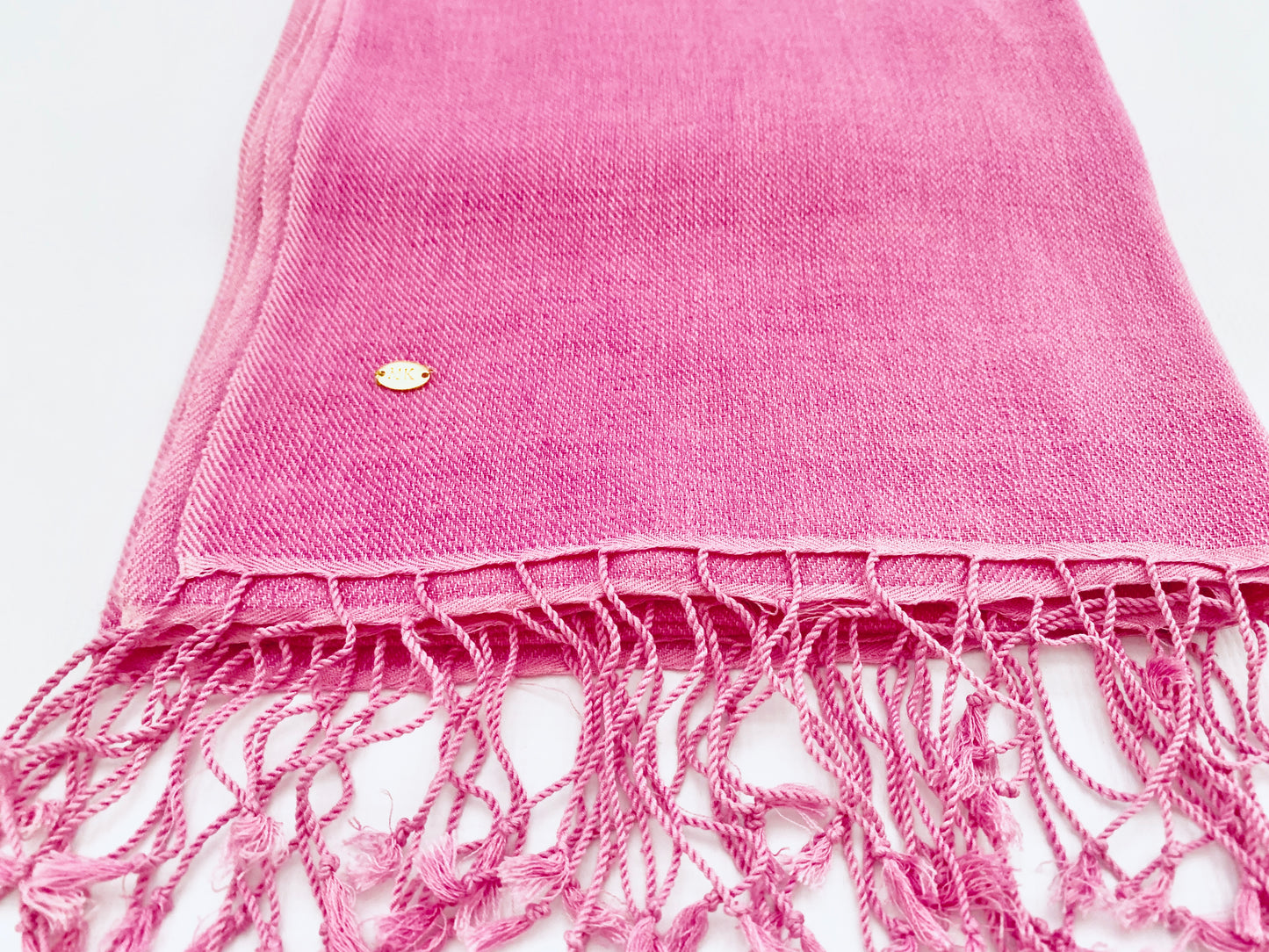 Handmade Personalised Initials 70/30 % Cashmere & Silk Pashmina Scarf - Konmay London
