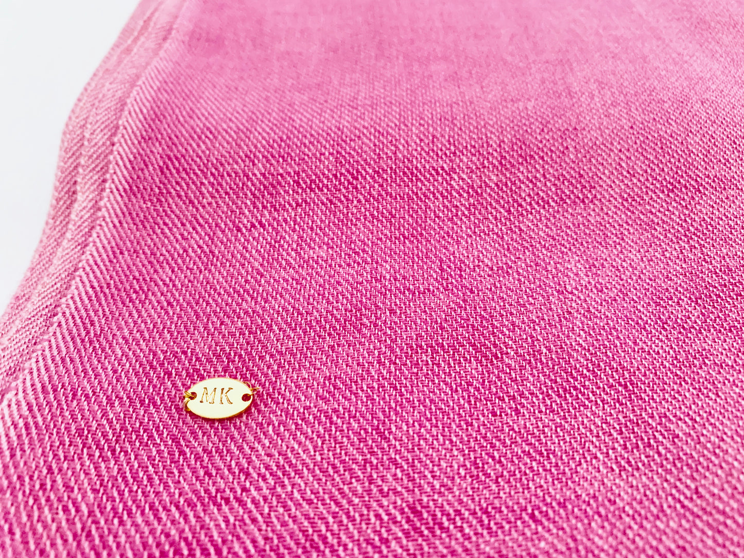 Handmade Personalised Initials 70/30 % Cashmere & Silk Pashmina Scarf - Konmay London
