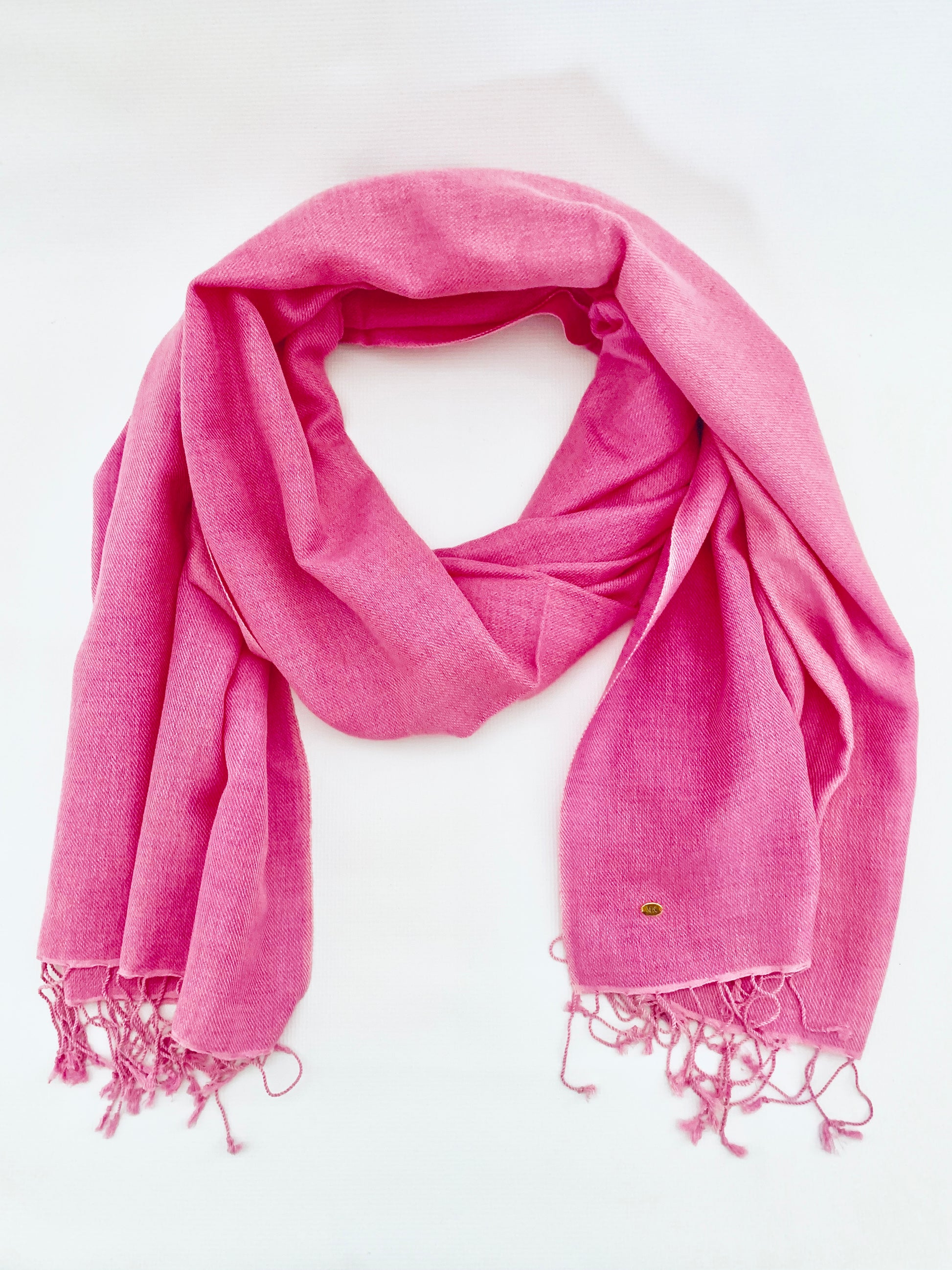 Handmade Personalised Initials 70/30 % Cashmere & Silk Pashmina Scarf - Konmay London