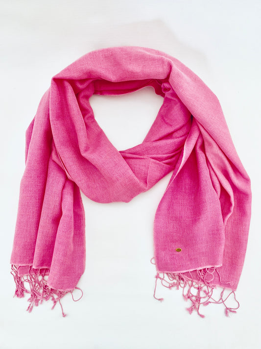 Handmade Personalised Initials 70/30 % Cashmere & Silk Pashmina Scarf - Konmay London