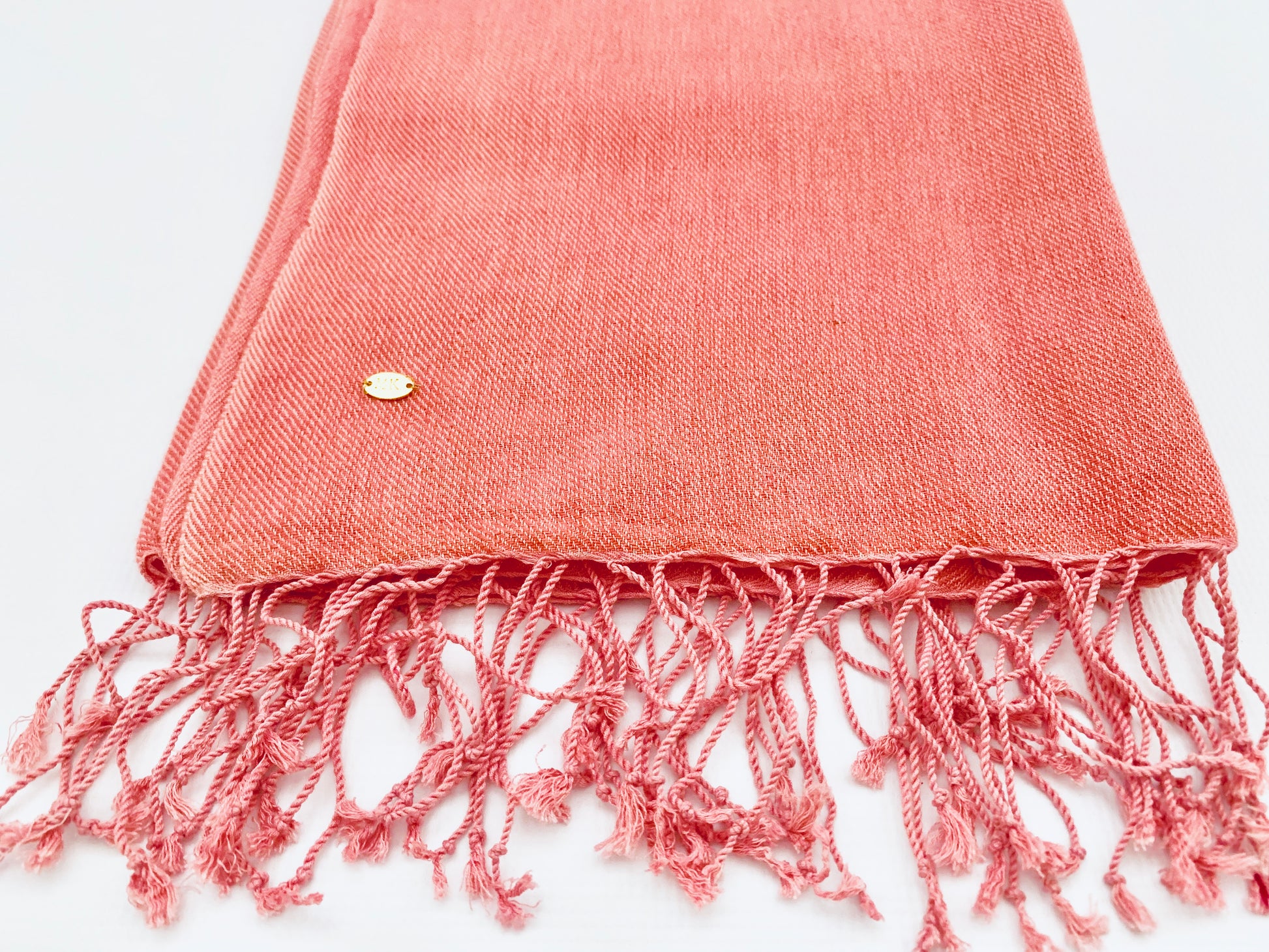 Handmade Personalised Initials 70/30 % Cashmere & Silk Pashmina Scarf - Konmay London