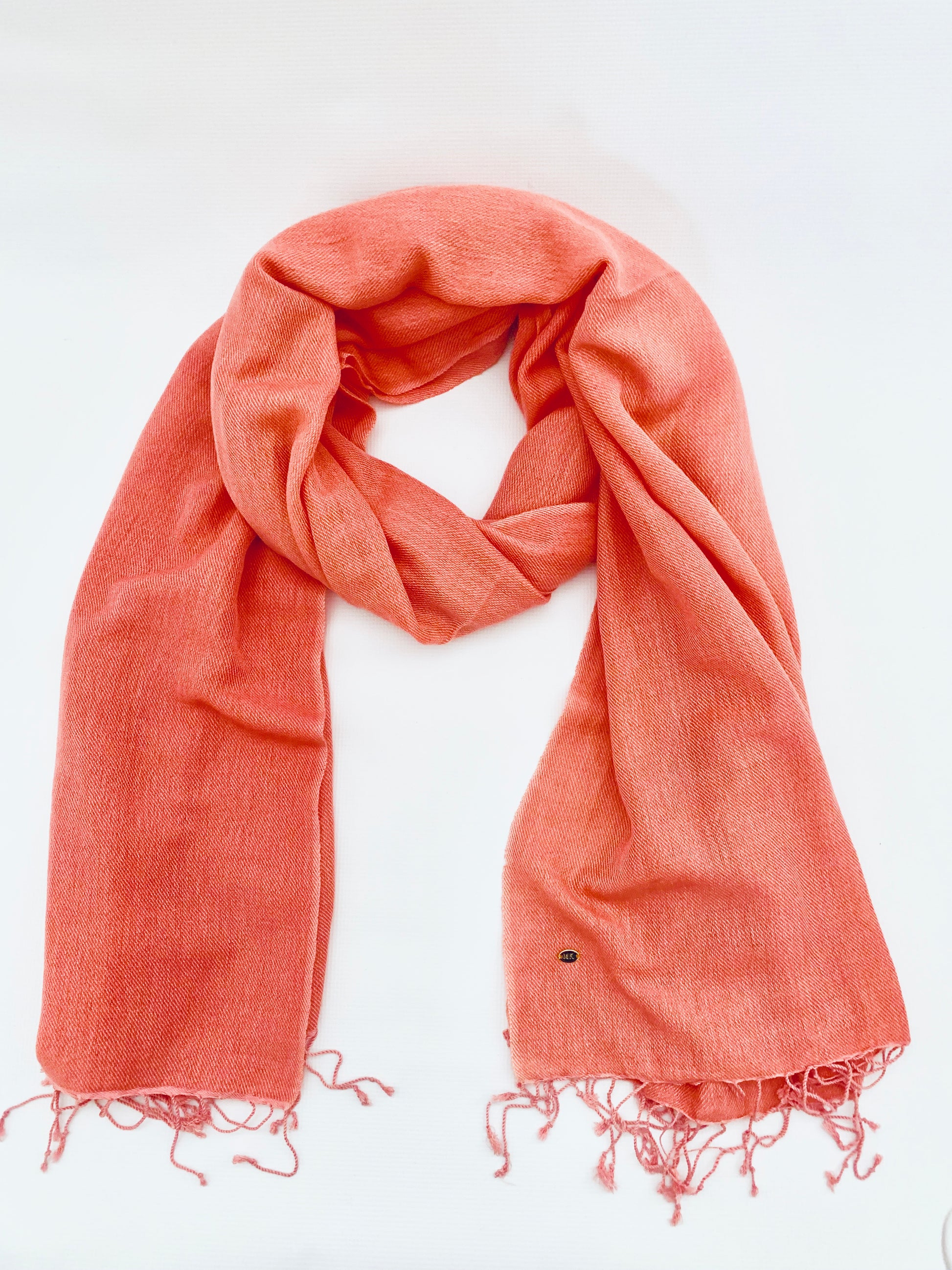 Handmade Personalised Initials 70/30 % Cashmere & Silk Pashmina Scarf - Konmay London
