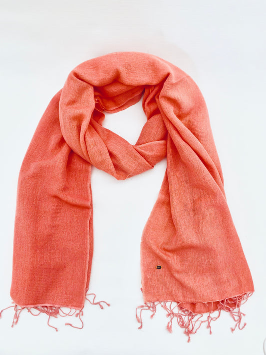 Handmade Personalised Initials 70/30 % Cashmere & Silk Pashmina Scarf - Konmay London