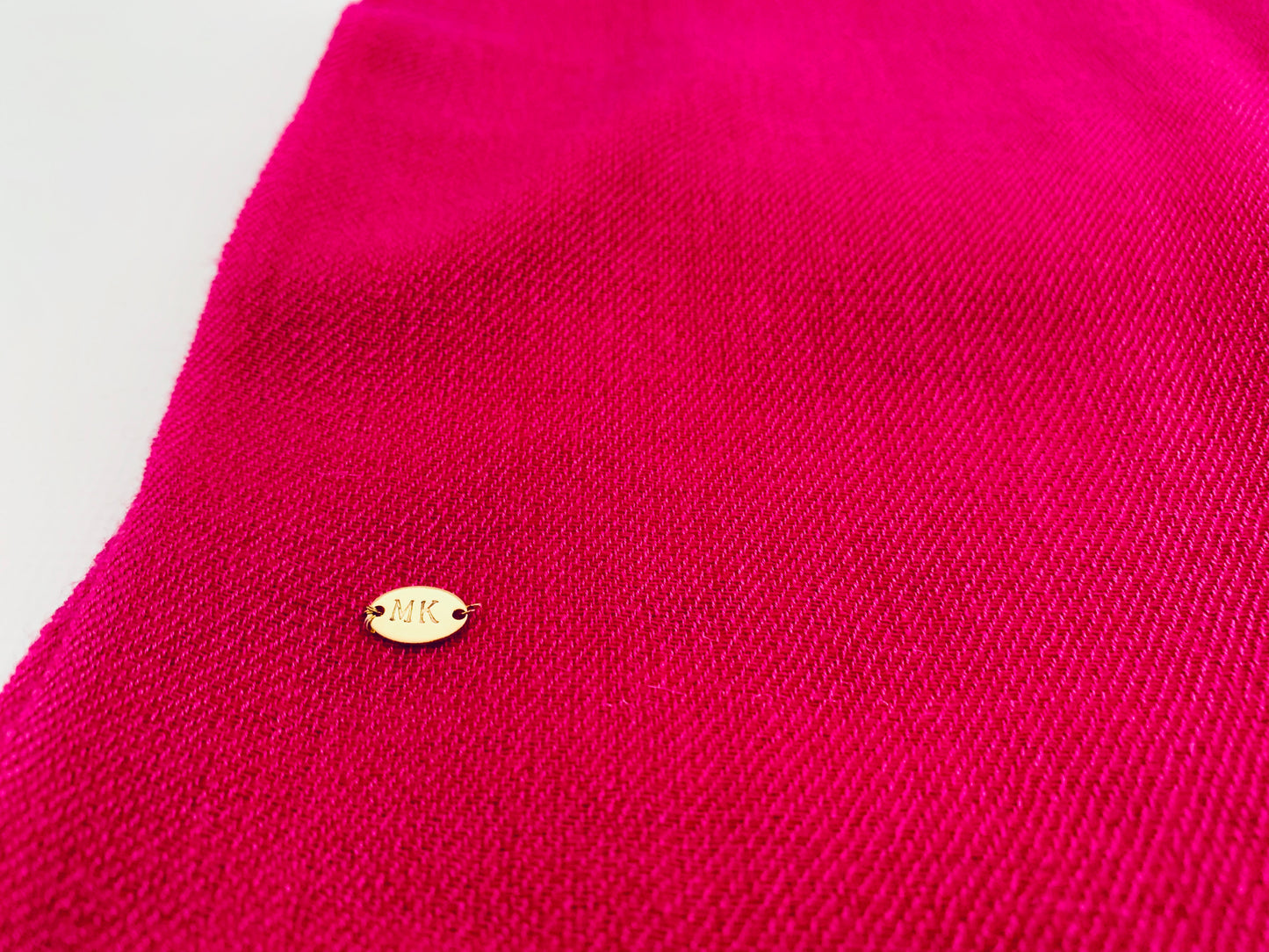 Handmade Personalised Initials 70/30 % Cashmere & Silk Pashmina Scarf - Konmay London