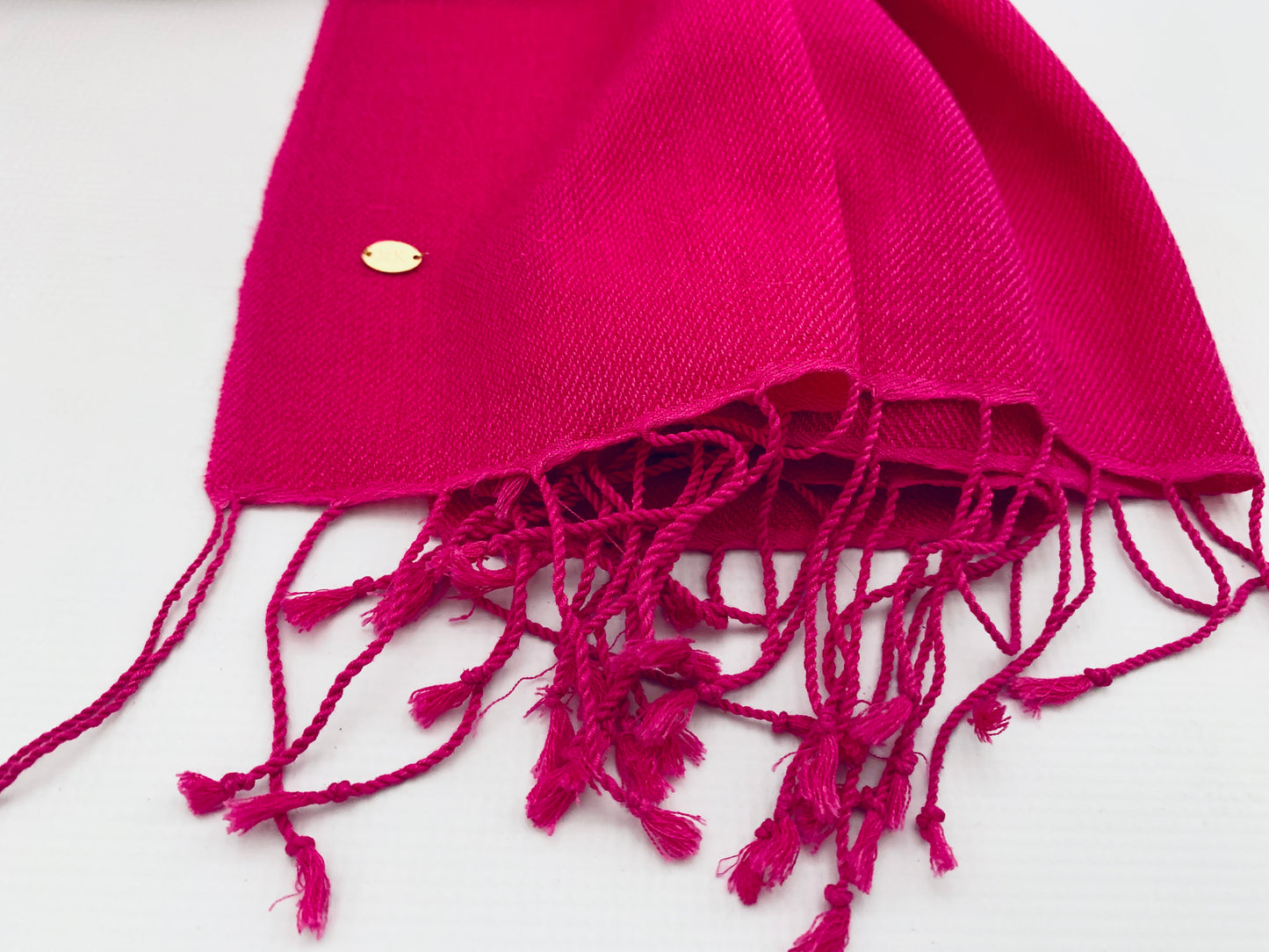 Handmade Personalised Initials 70/30 % Cashmere & Silk Pashmina Scarf - Konmay London
