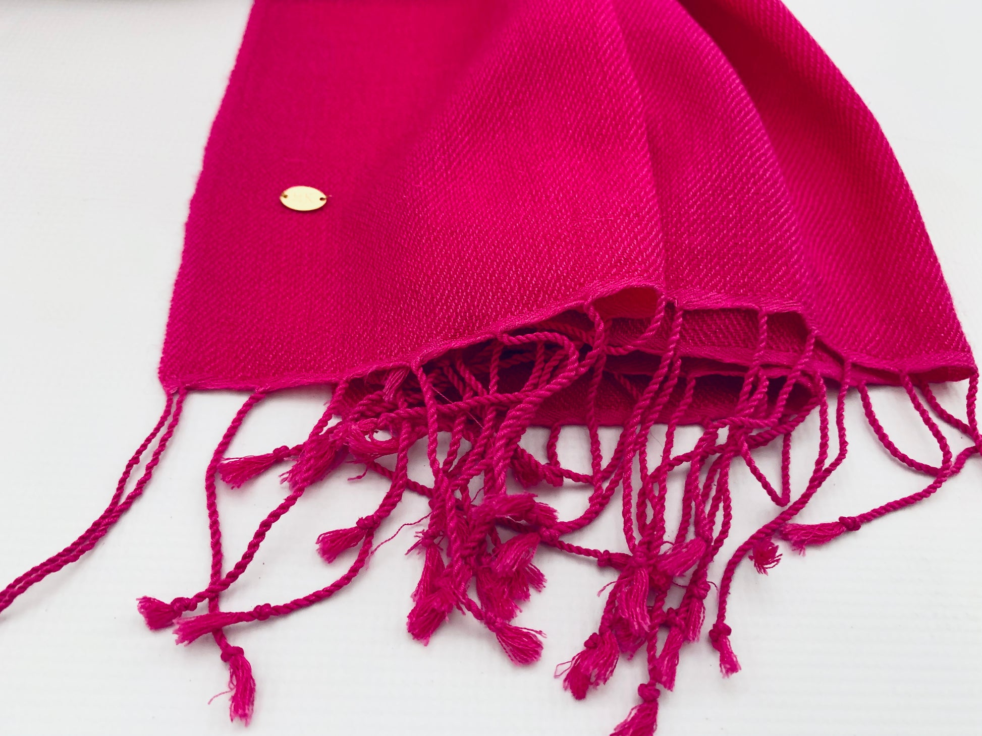Handmade Personalised Initials 70/30 % Cashmere & Silk Pashmina Scarf - Konmay London
