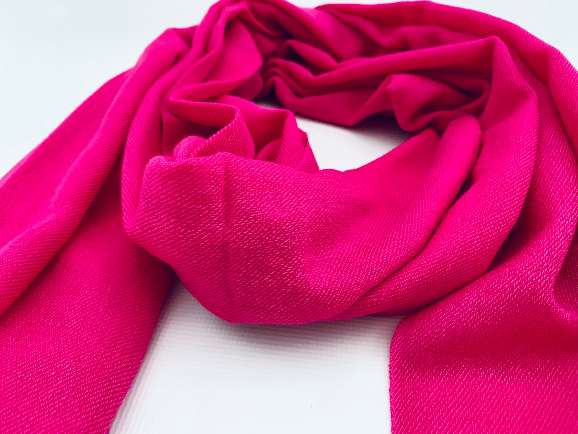 Handmade Personalised Initials 70/30 % Cashmere & Silk Pashmina Scarf - Konmay London