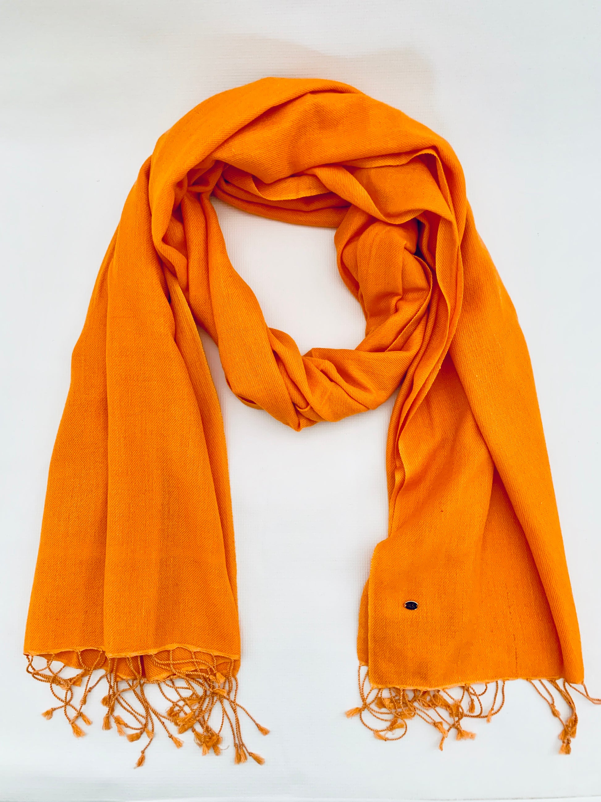 Handmade Personalised Initials 70/30 % Cashmere & Silk Pashmina Scarf - Konmay London