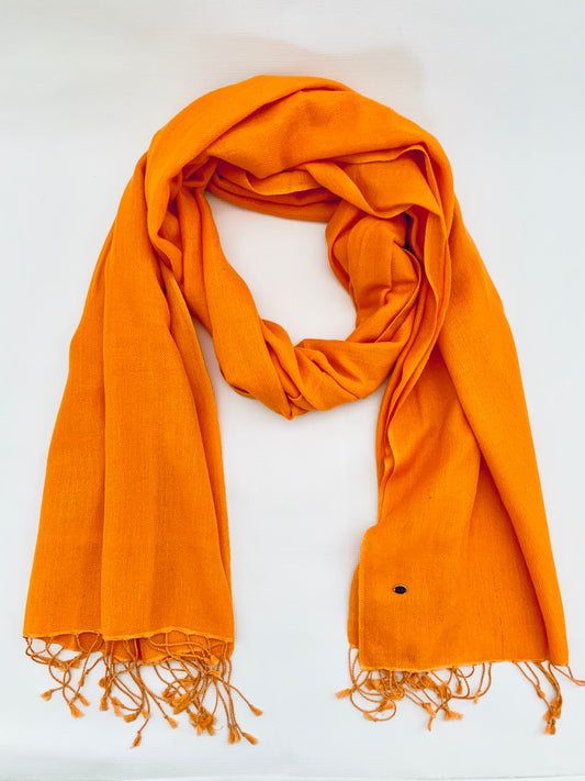 Handmade Personalised Initials 70/30 % Cashmere & Silk Pashmina Scarf - Konmay London