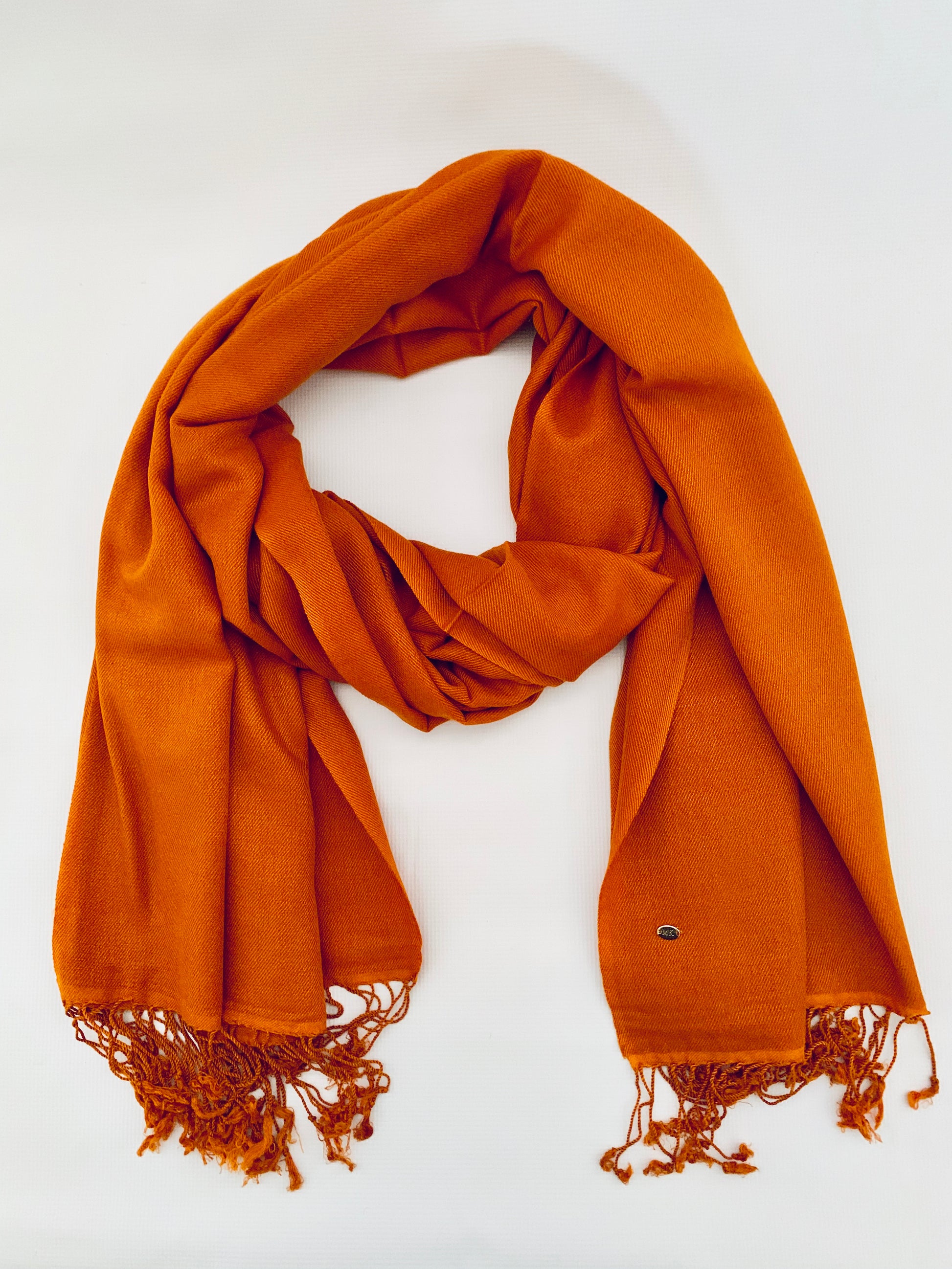 Handmade Personalised Initials 70/30 % Cashmere & Silk Pashmina Scarf - Konmay London