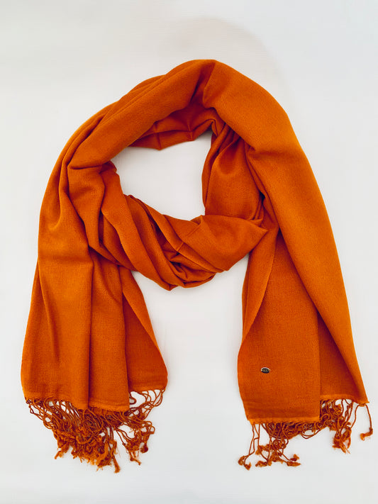 Handmade Personalised Initials 70/30 % Cashmere & Silk Pashmina Scarf - Konmay London