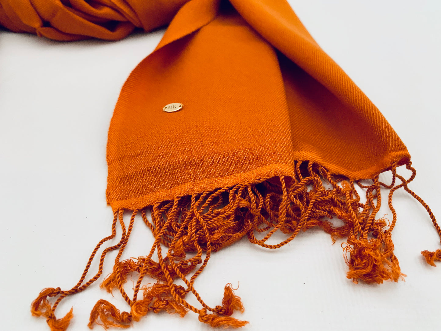 Handmade Personalised Initials 70/30 % Cashmere & Silk Pashmina Scarf - Konmay London