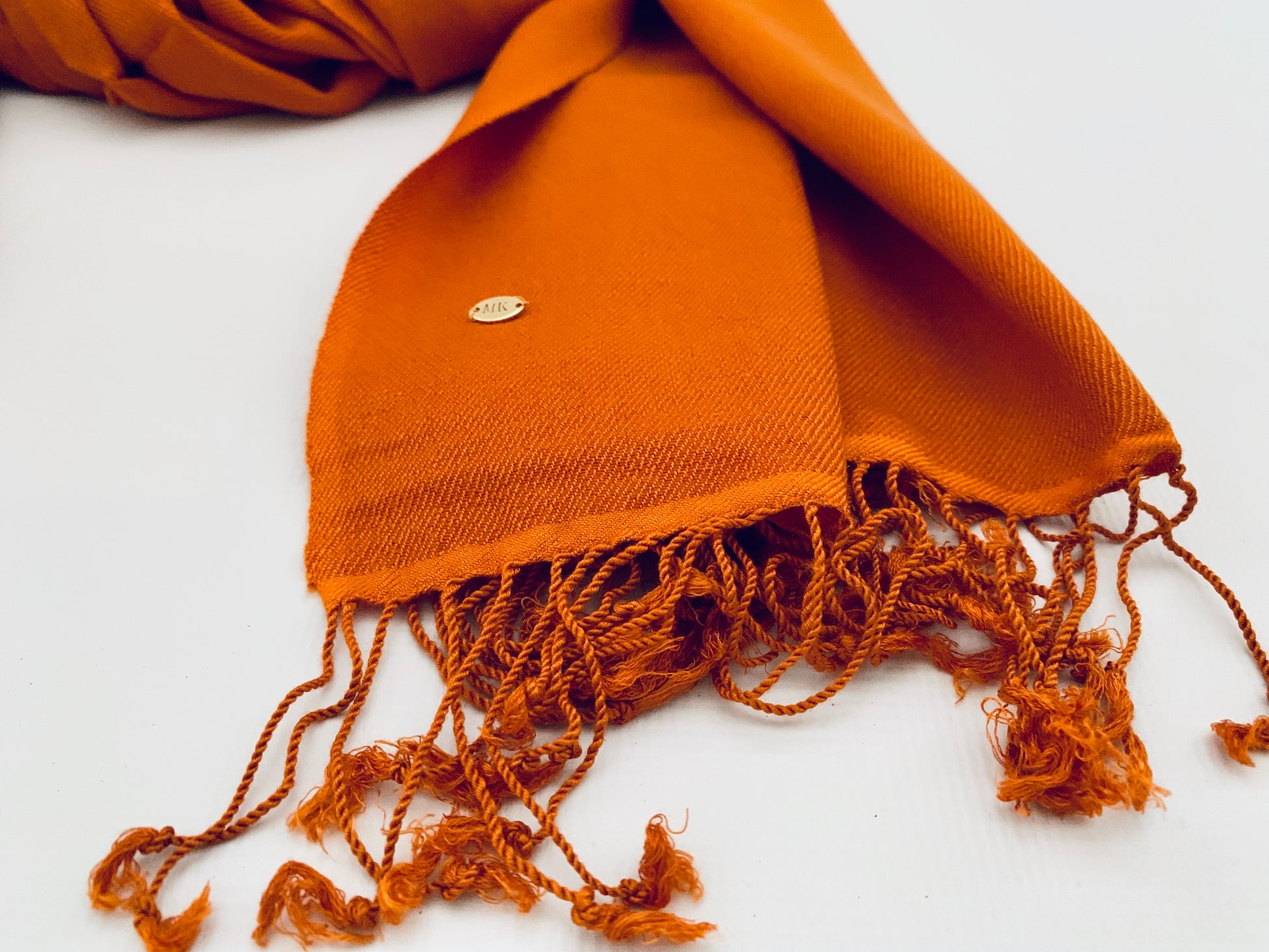 Handmade Personalised Initials 70/30 % Cashmere & Silk Pashmina Scarf - Konmay London