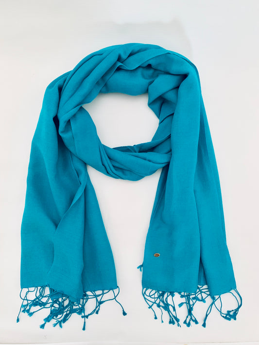 Handmade Personalised Initials 70/30 % Cashmere & Silk Pashmina Scarf - Konmay London