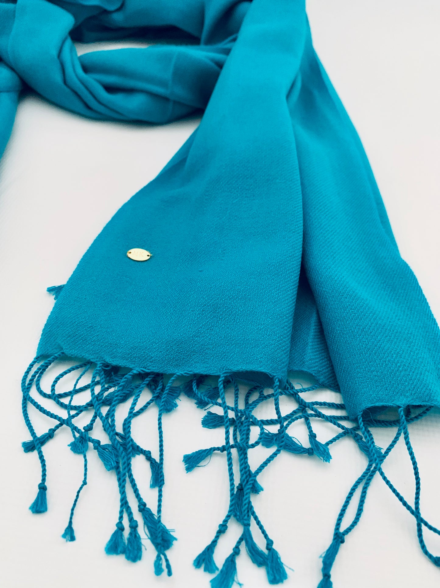 Handmade Personalised Initials 70/30 % Cashmere & Silk Pashmina Scarf - Konmay London