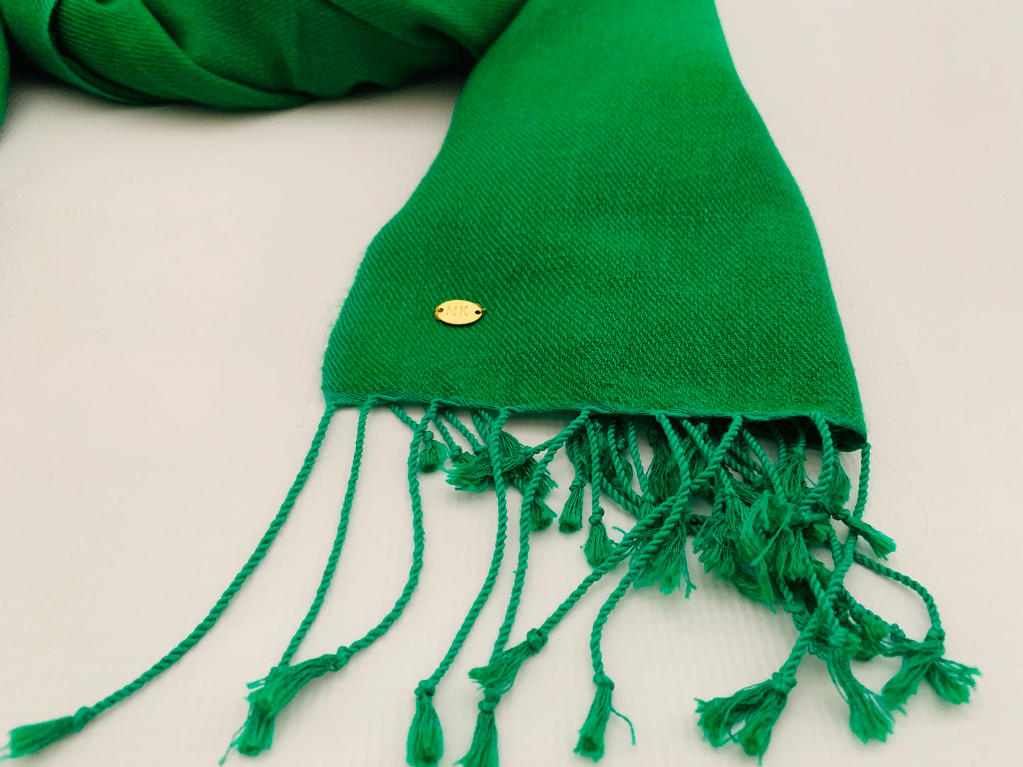 Handmade Personalised Initials 70/30 % Cashmere & Silk Pashmina Scarf - Konmay London